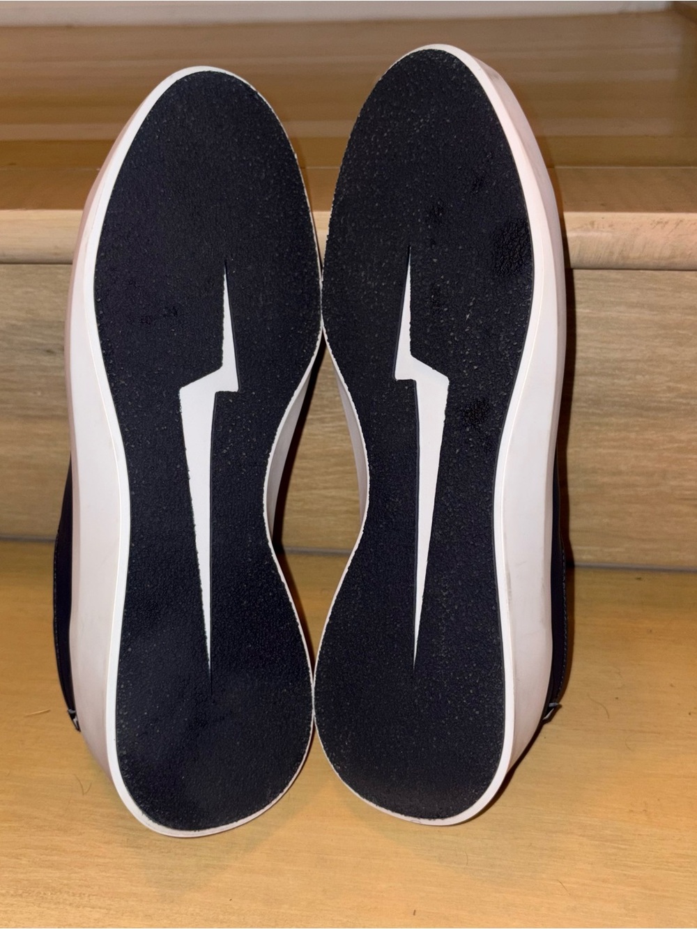Men's Navy Lace-Up Sneakers with White Platform Sole - Picture 5 of 6